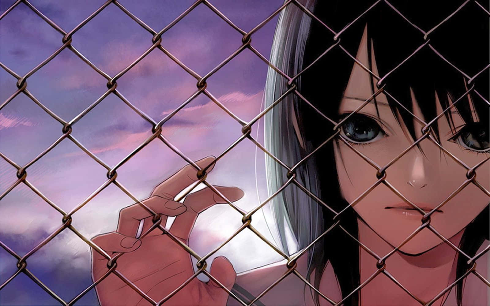 忧郁凝视的动漫少女美学 壁纸