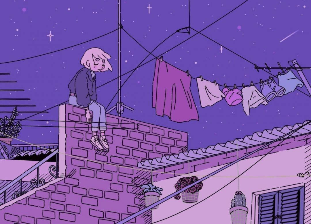 忧郁女孩柔和美学 壁纸
