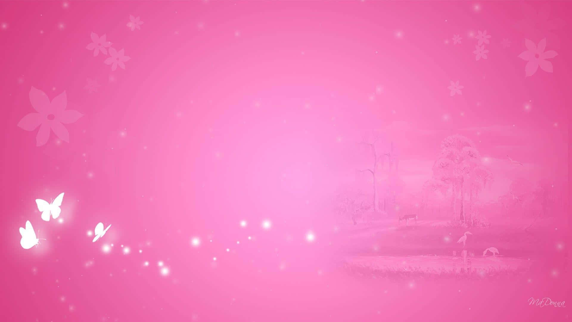 快乐甜蜜粉色背景 壁纸
