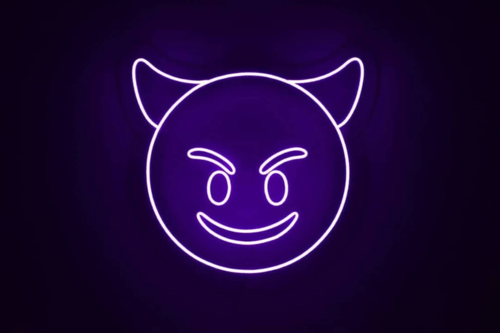 恶魔霓虹微笑 壁纸