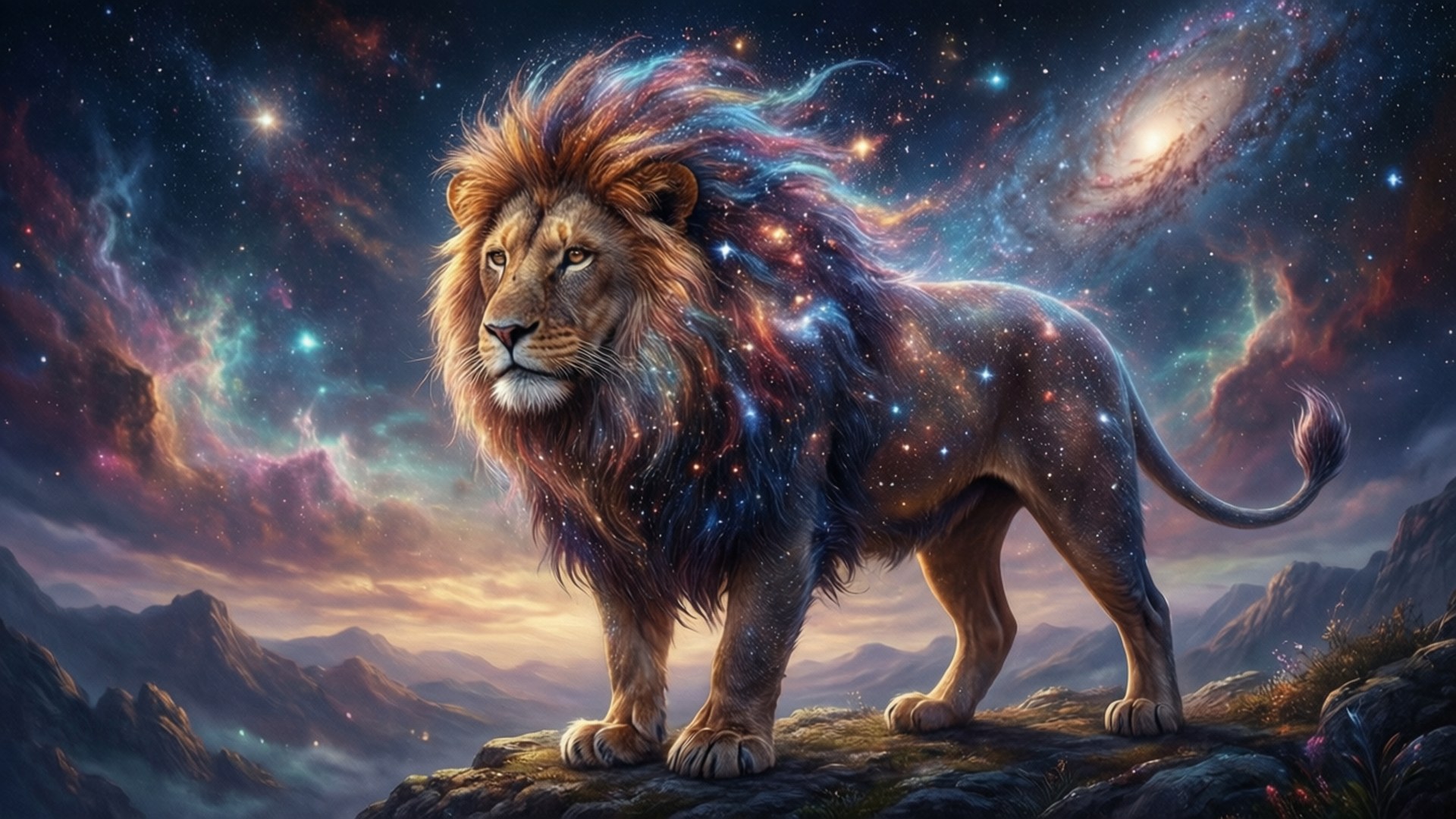 悬崖上的星狮 壁纸