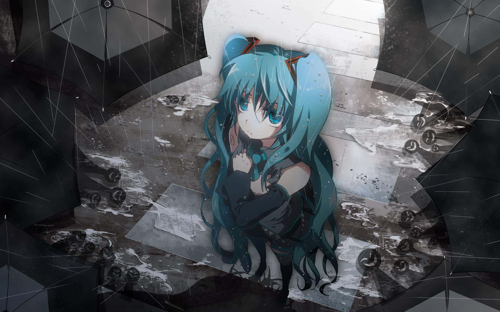 悲伤动漫背景 壁纸