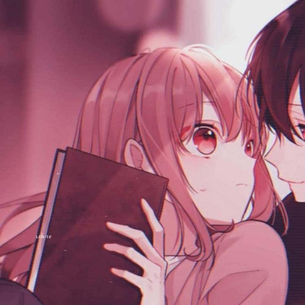 情侣头像 女孩捧书 壁纸