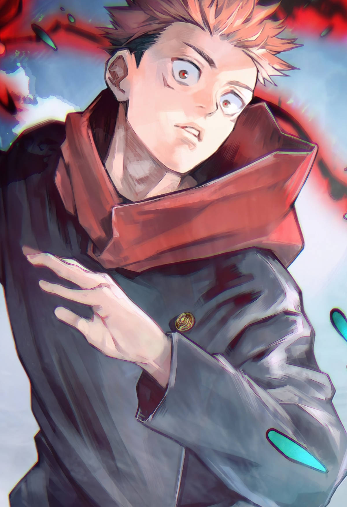 惊人画作：咒术回战虎杖悠仁手机壁纸 壁纸