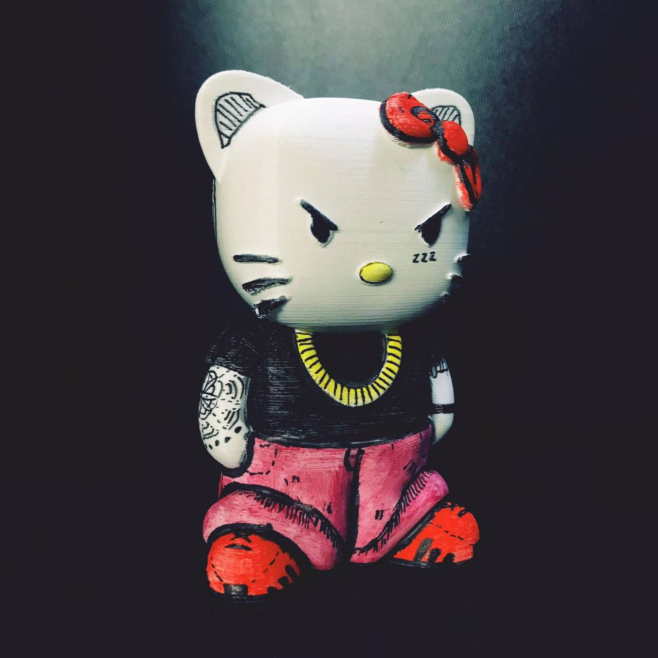 愤怒的Hello Kitty万圣节恶棍 壁纸