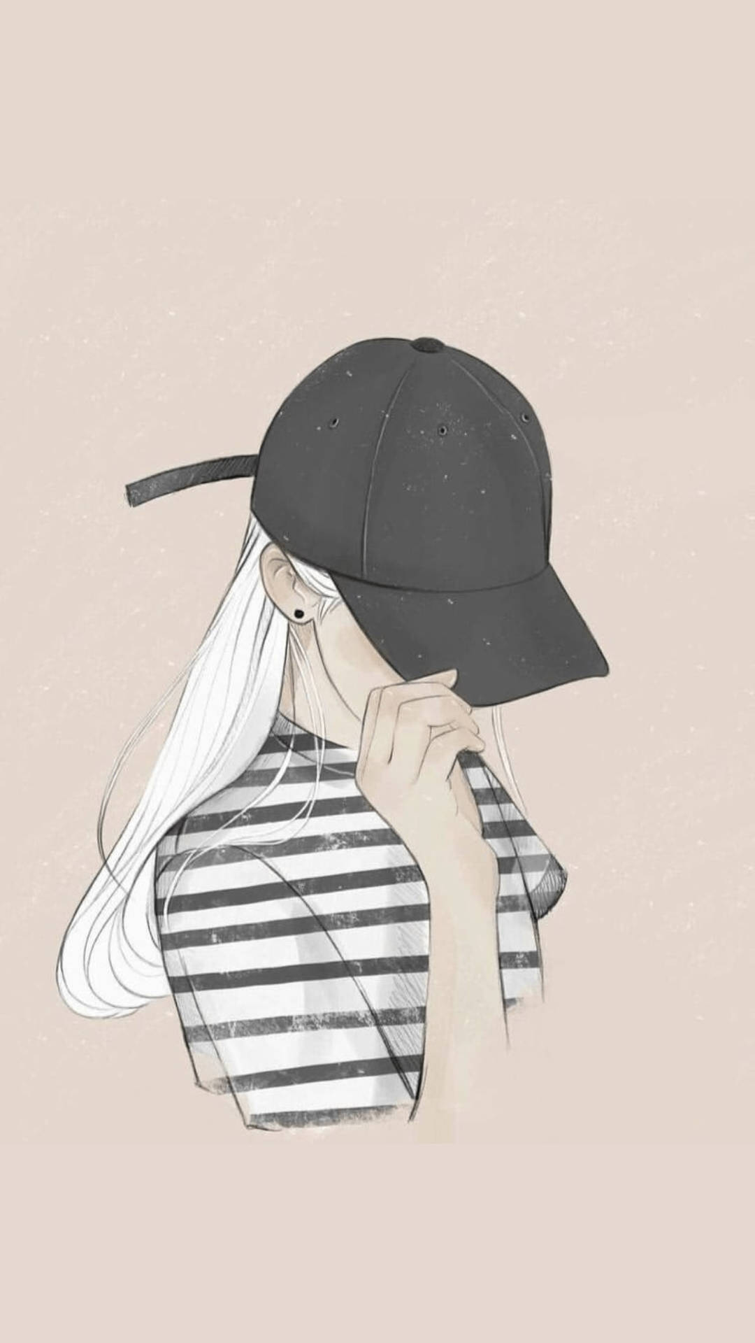 戴帽女孩美学素描