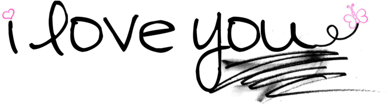 手写我爱你情话 壁纸