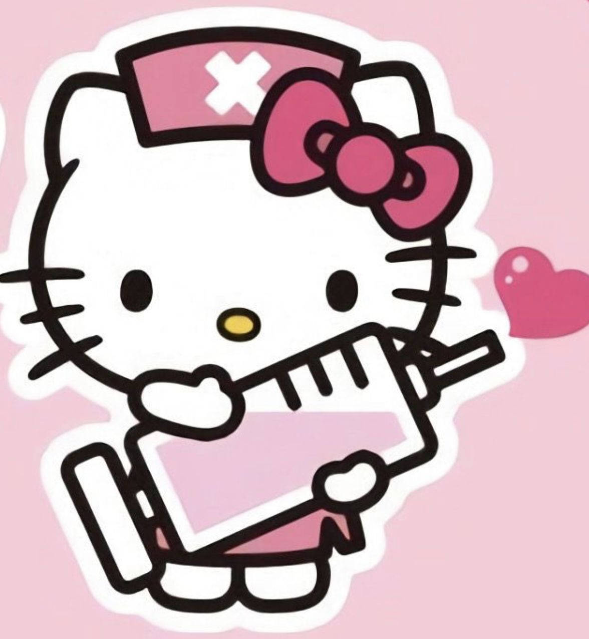 护士卡通凯蒂猫头像 壁纸