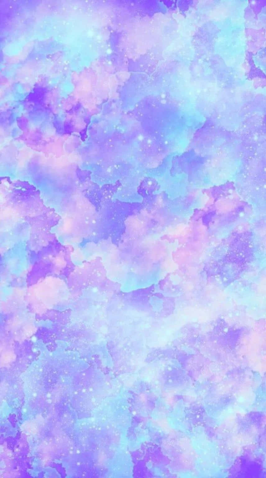 抽象云朵薰衣草淡紫粉紫美学背景 壁纸