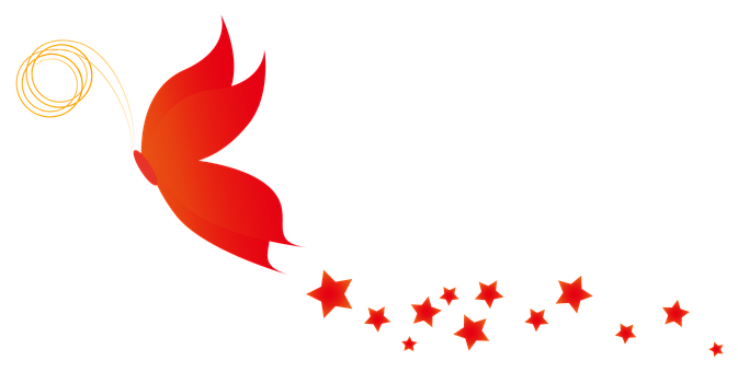 抽象蝴蝶与星辰 壁纸