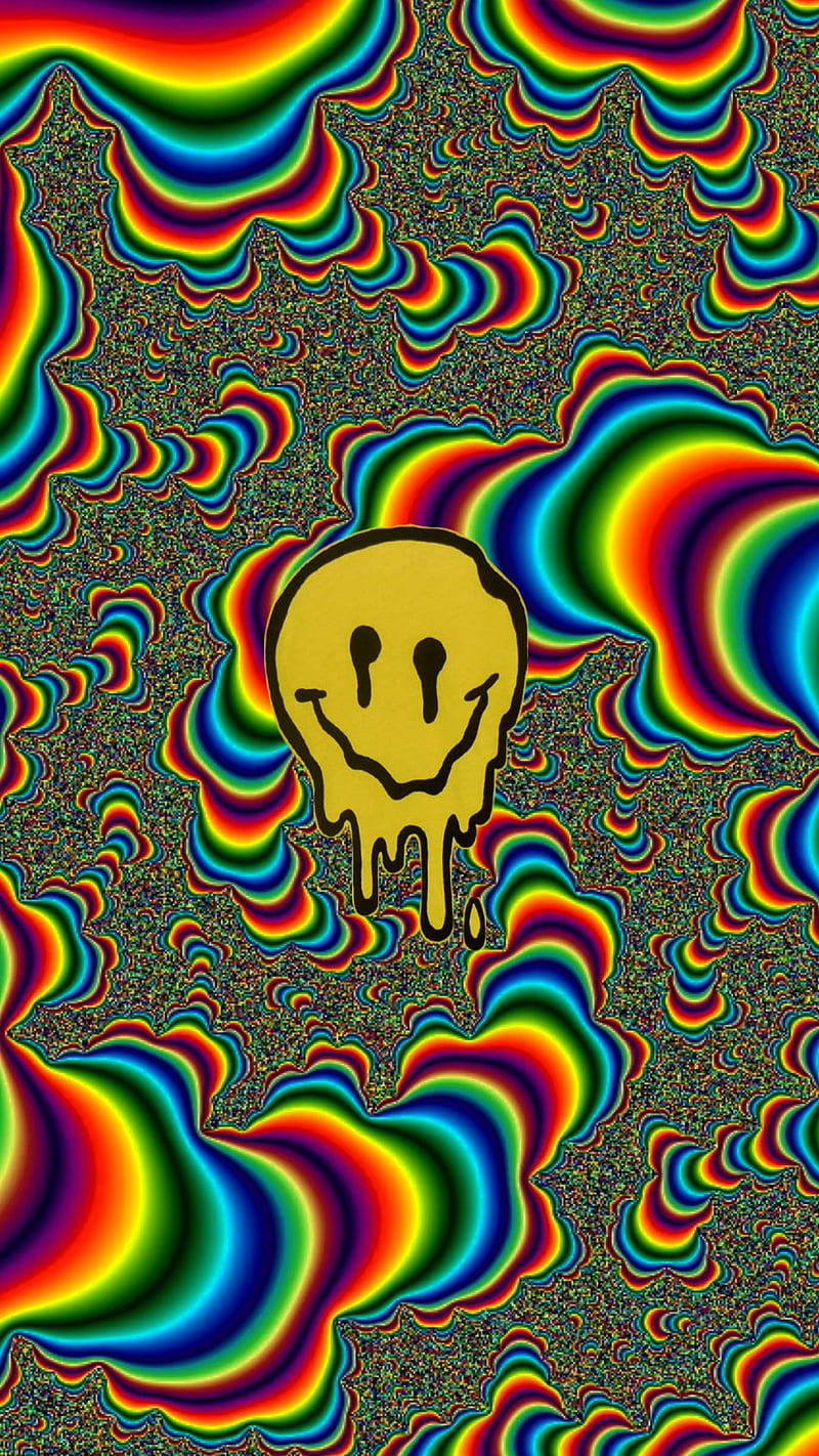 抽象融化笑脸迷幻美学 壁纸