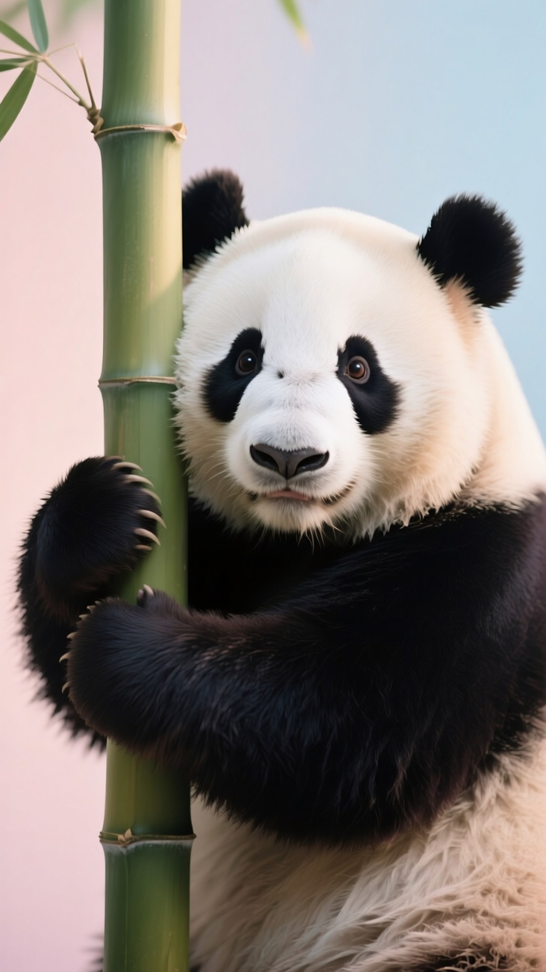 拥抱竹子 壁纸