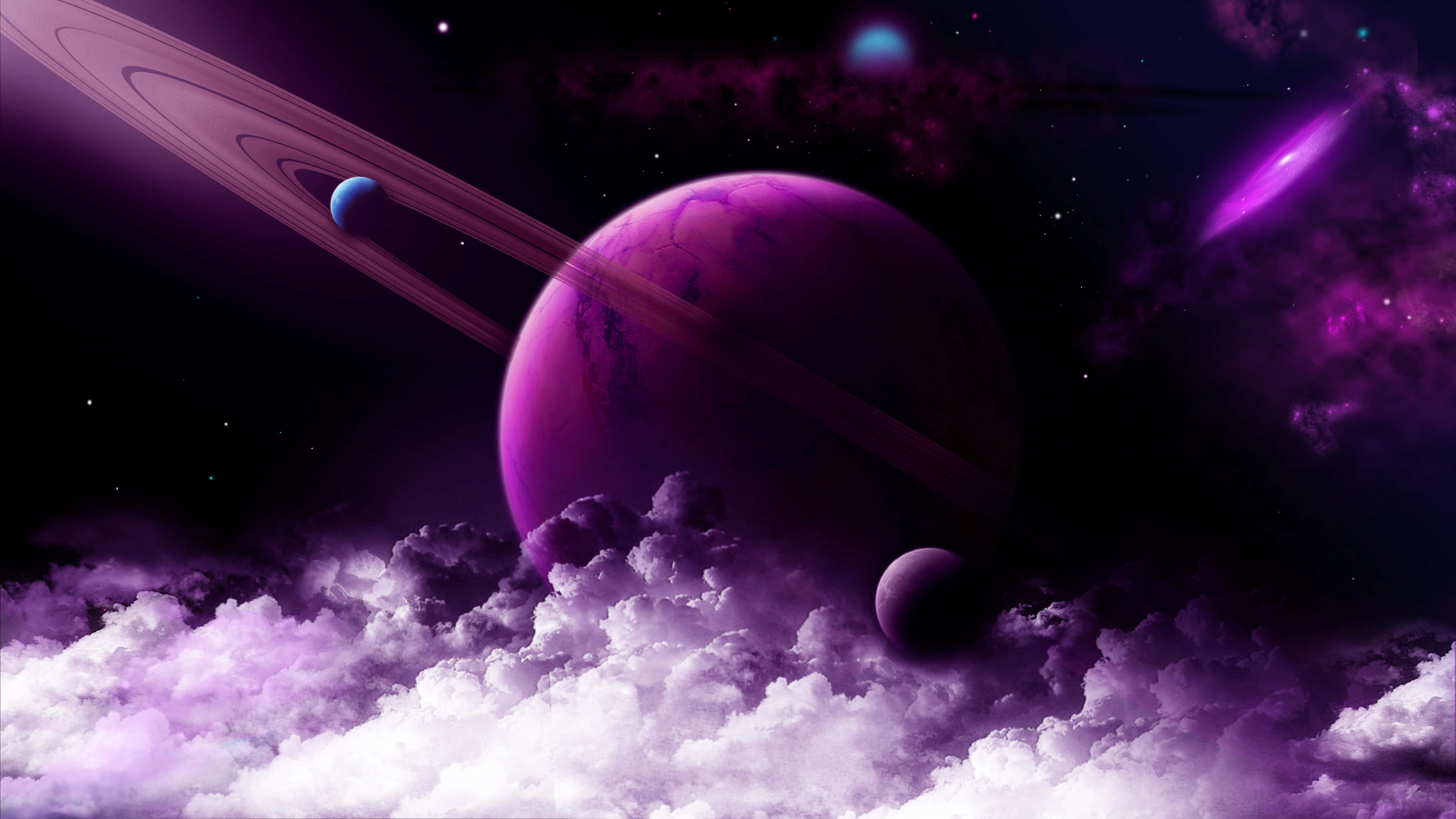 探索紫色星系 壁纸