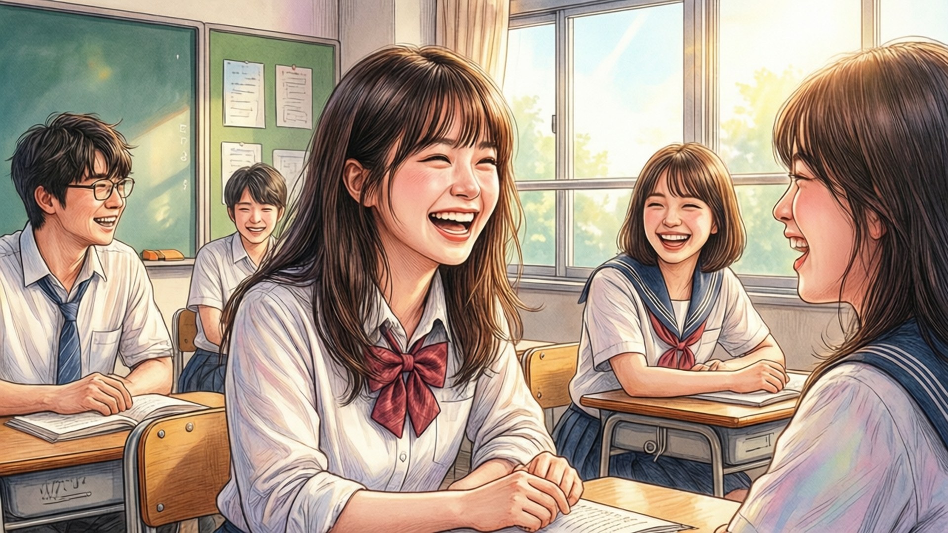 教室里的笑声 壁纸
