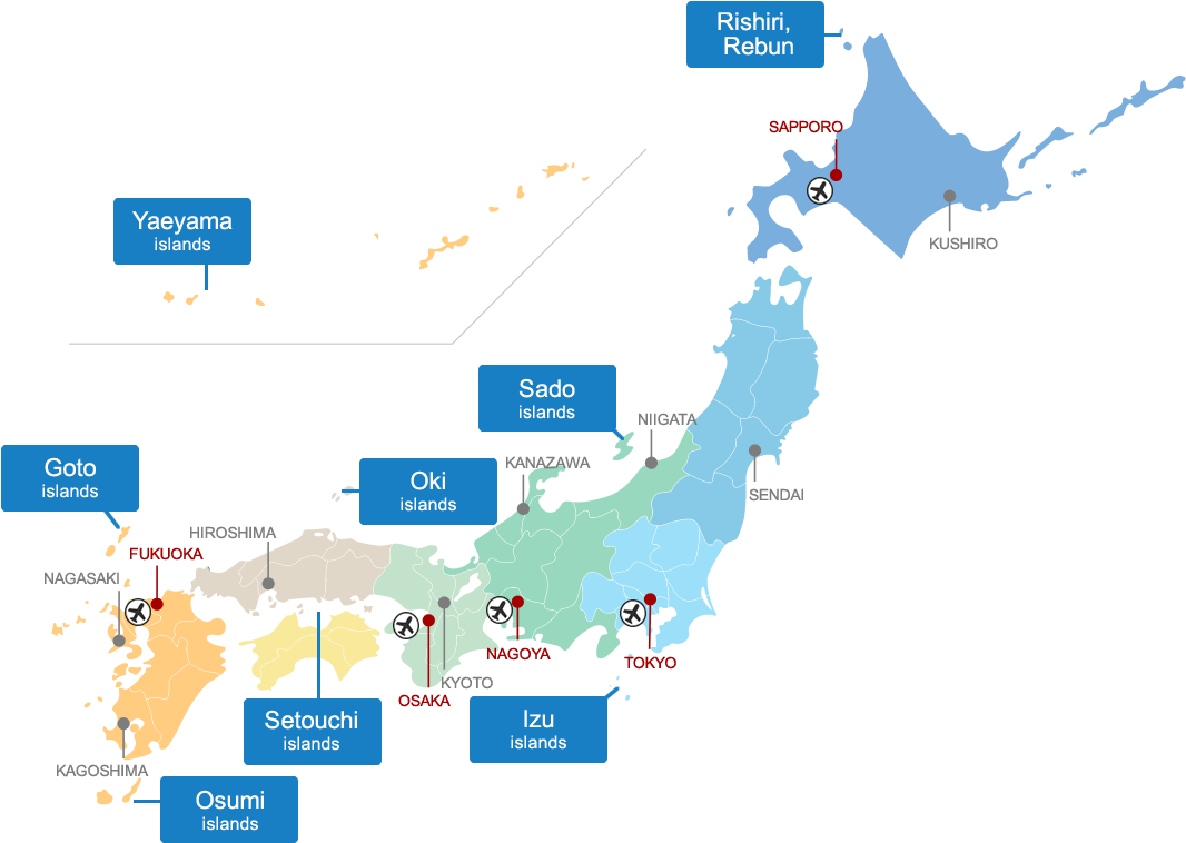 日本列岛群岛地图 壁纸