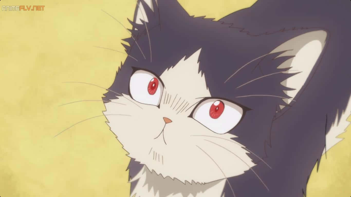 日本动漫中一位青年与宠物猫共度宁静时光的画面 壁纸