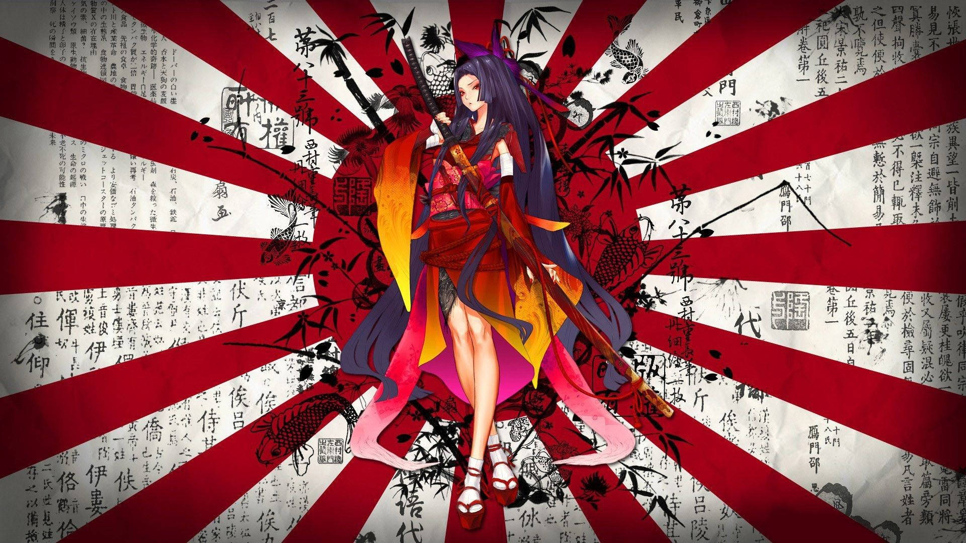 日本女武士 壁纸