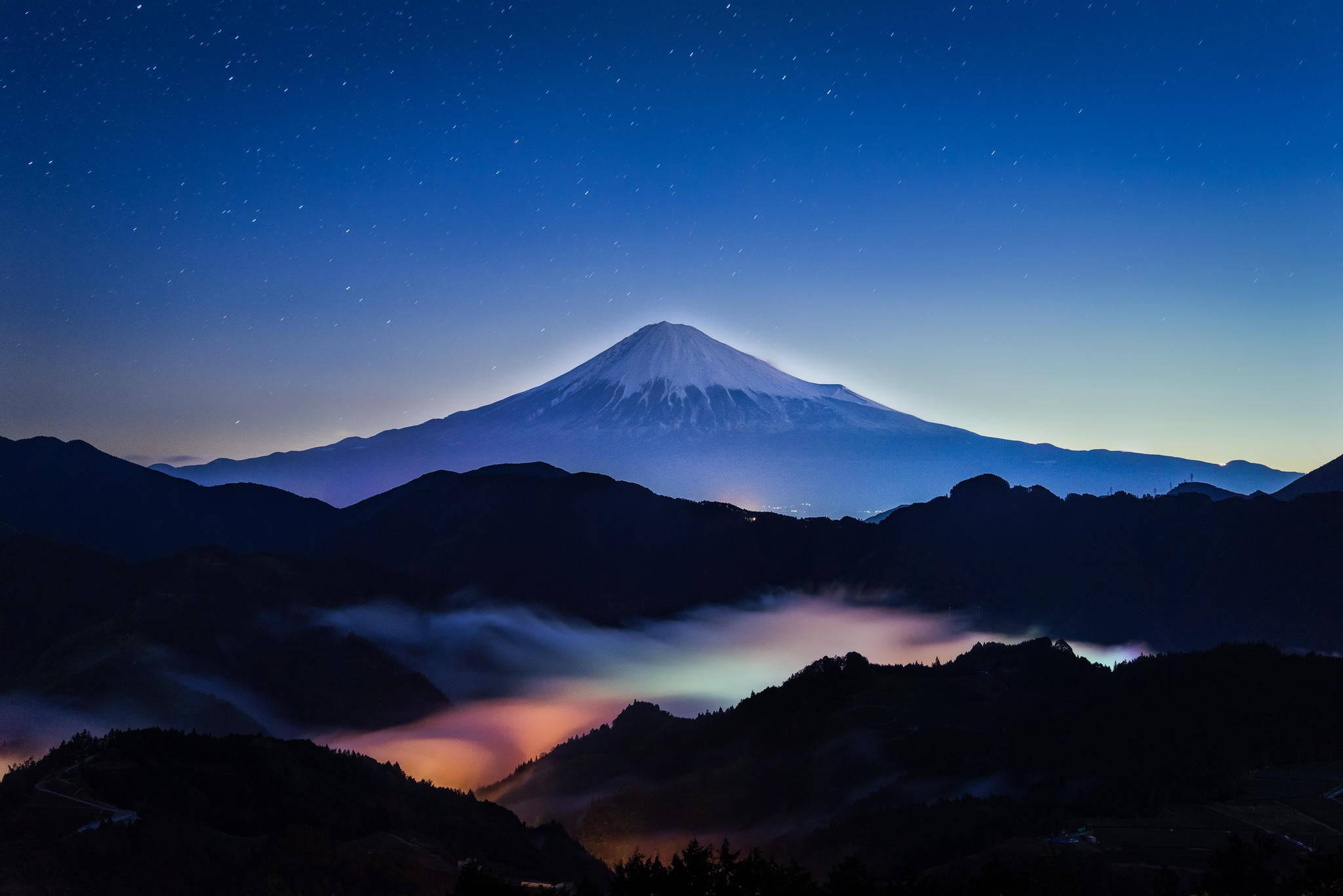 日本富士山4K夜景 壁纸