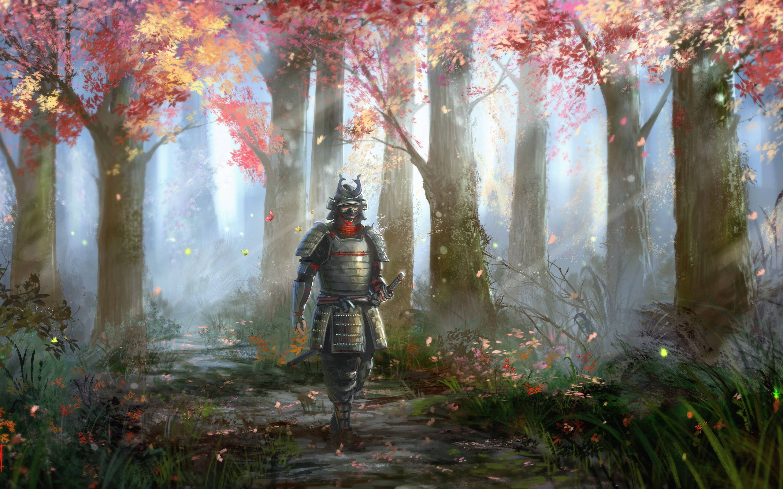 日本武士和平漫步 壁纸