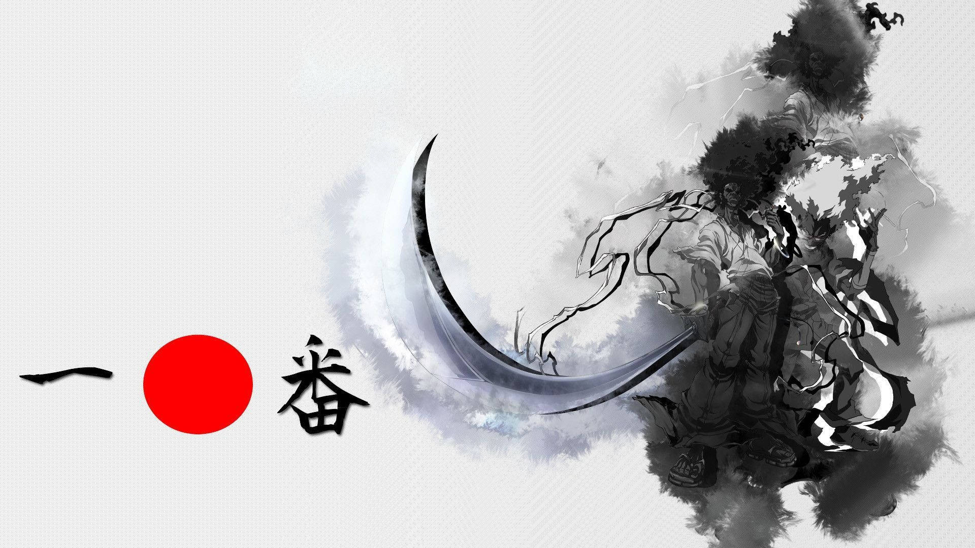 日本武士墨溅 壁纸