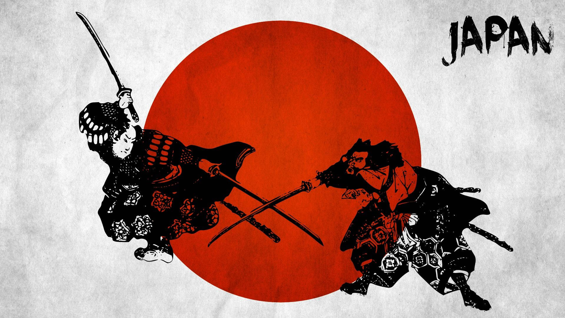 日本武士旗刀剑对决 壁纸
