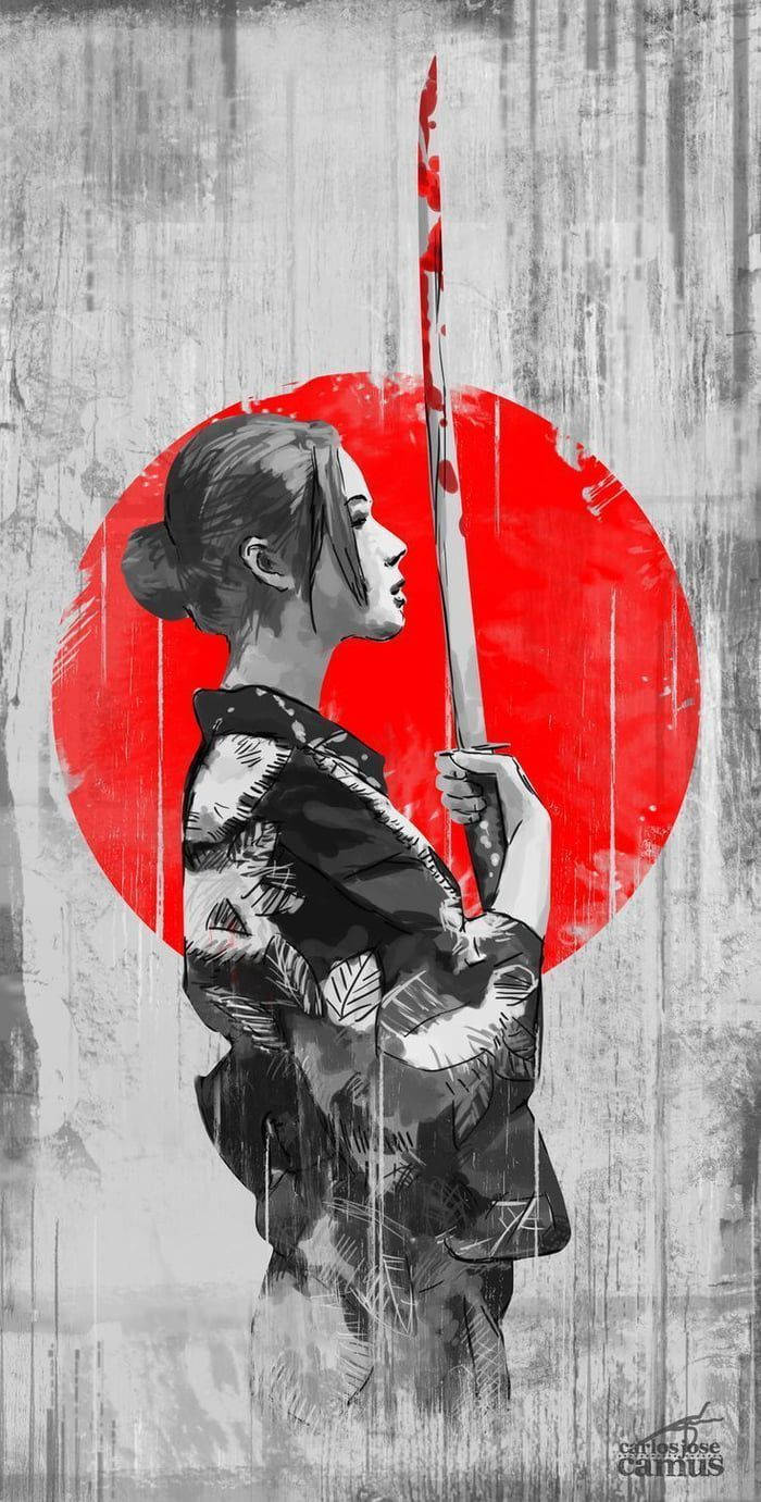 日本武士浴衣 壁纸