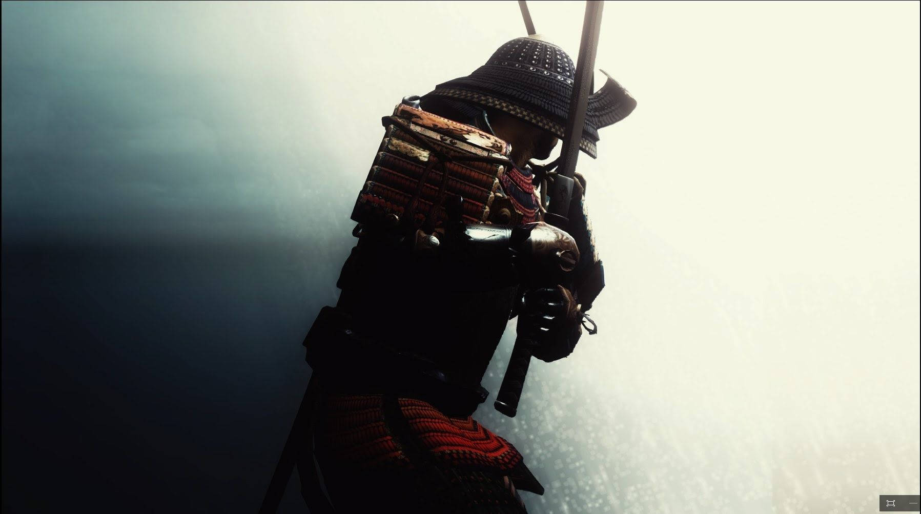 日本武士渐变背景 壁纸