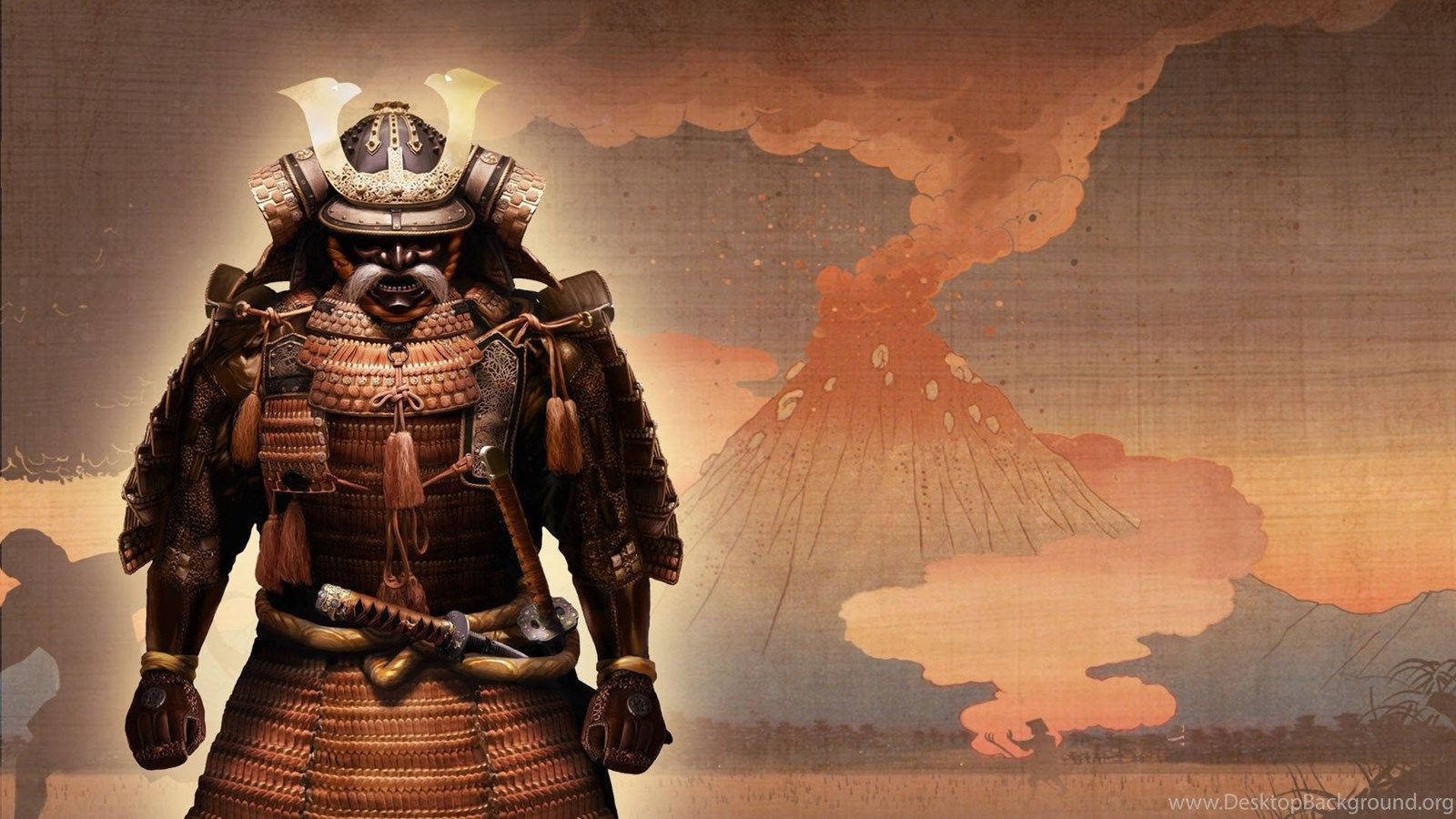 日本武士火山 壁纸