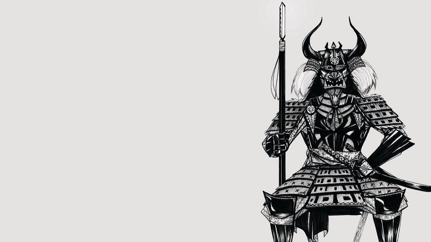 日本武士长枪与刀 壁纸