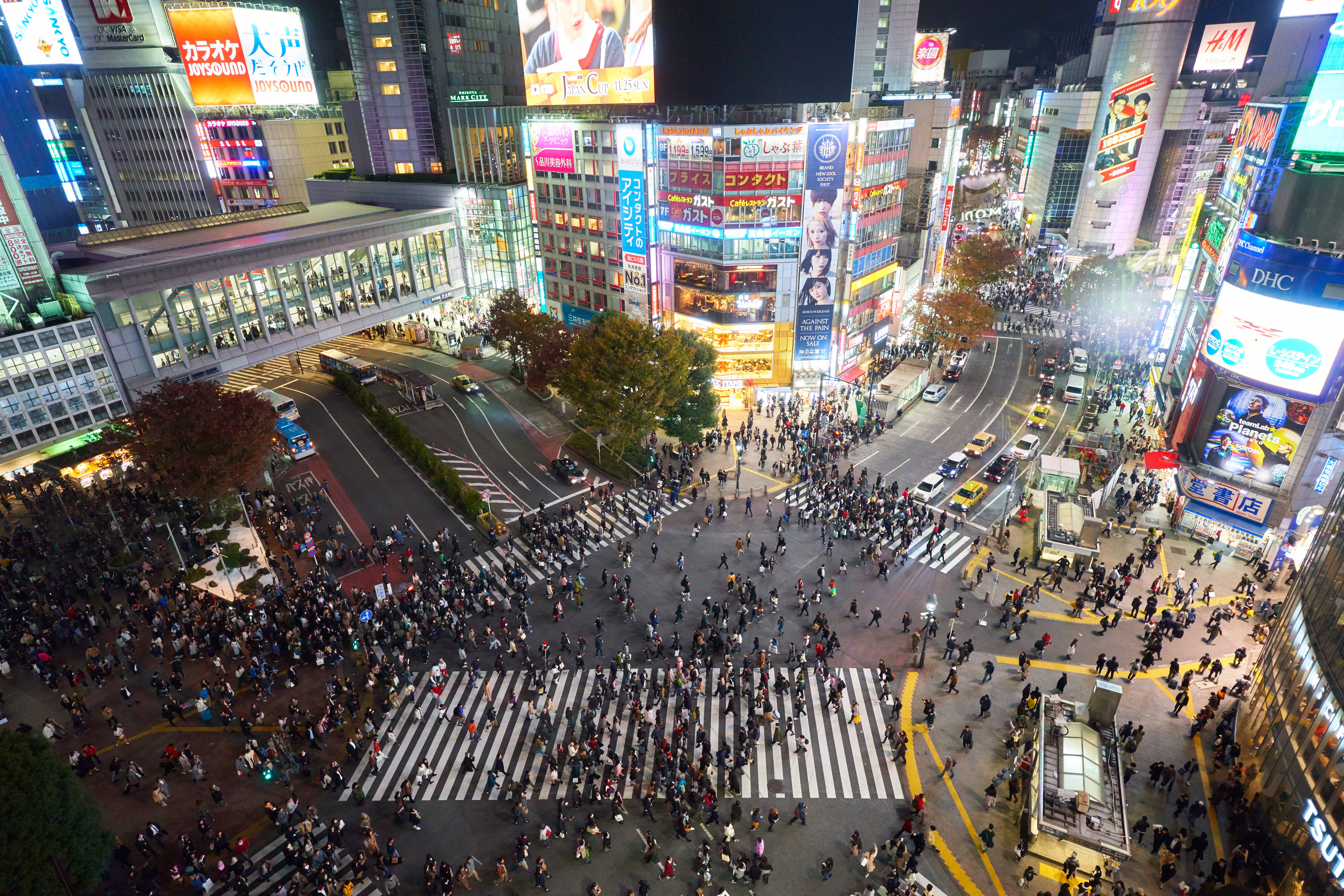日本涩谷十字路口4K 壁纸