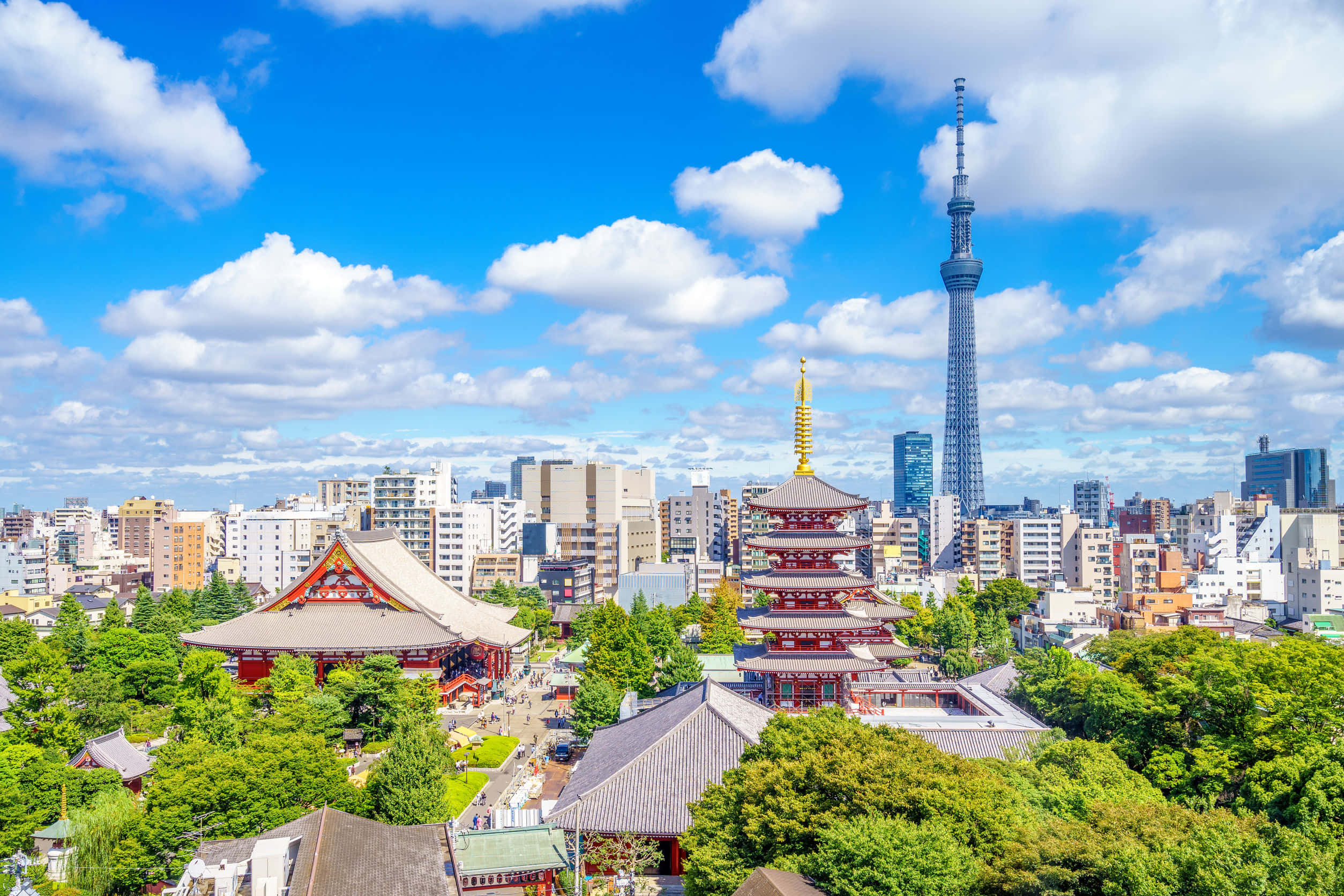 日本首都东京的天际线 壁纸