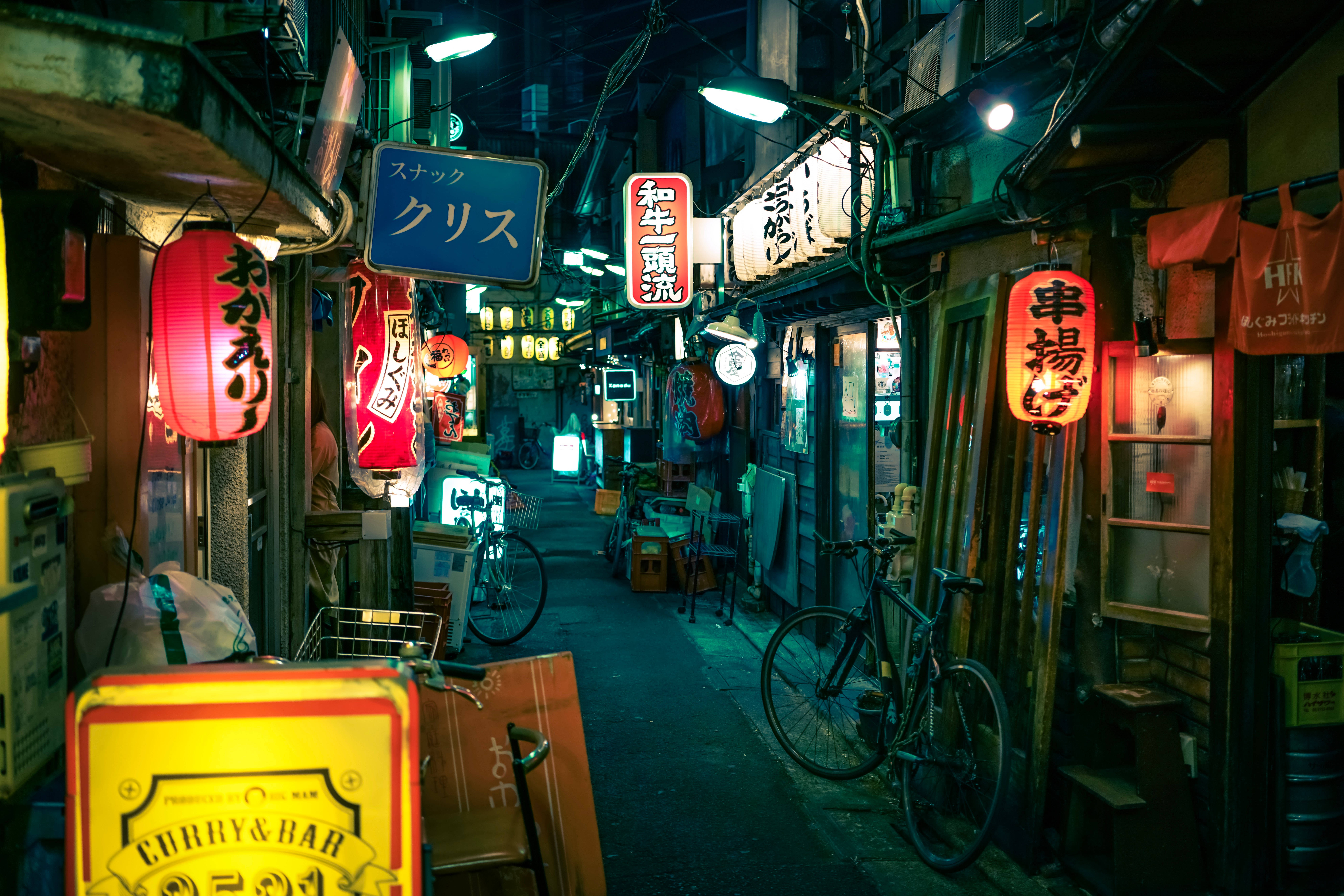 日本高清东京小巷餐厅 壁纸