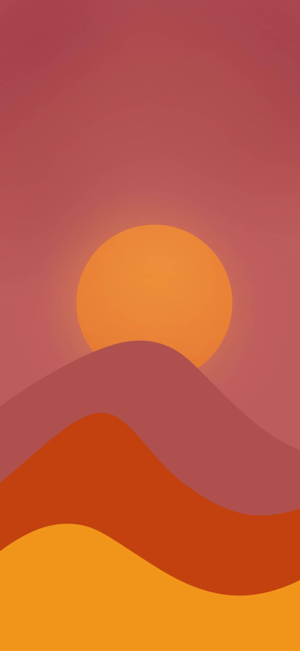 日落山脉 Xiaomi Redmi Note 9 壁纸