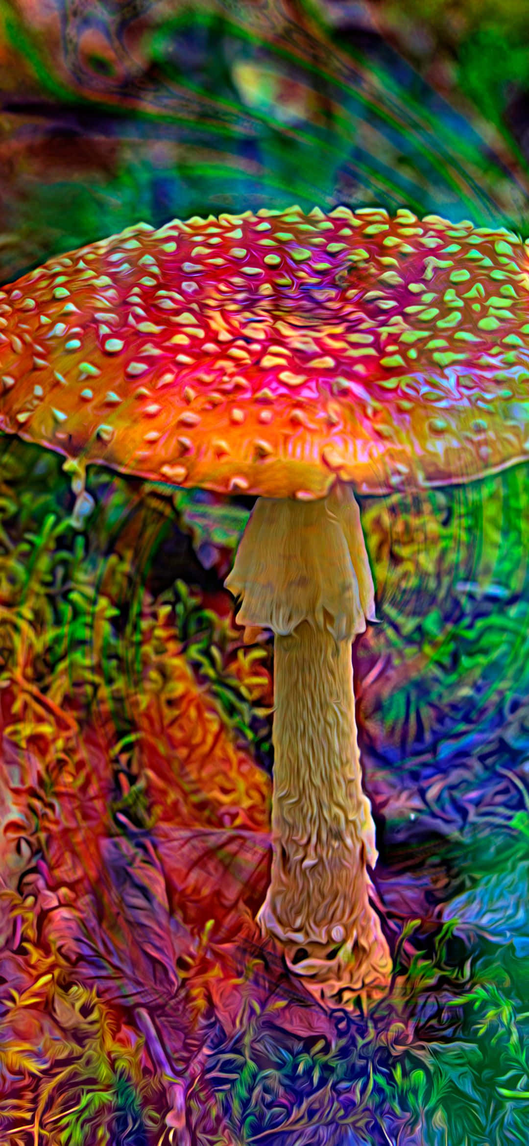 明亮多彩的山脉 壁纸