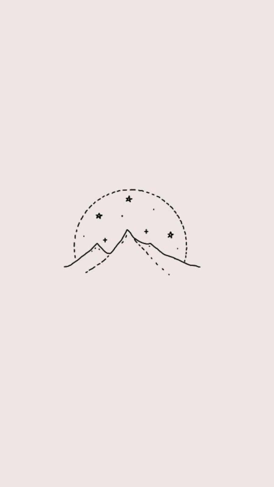 星夜下的山峰 壁纸
