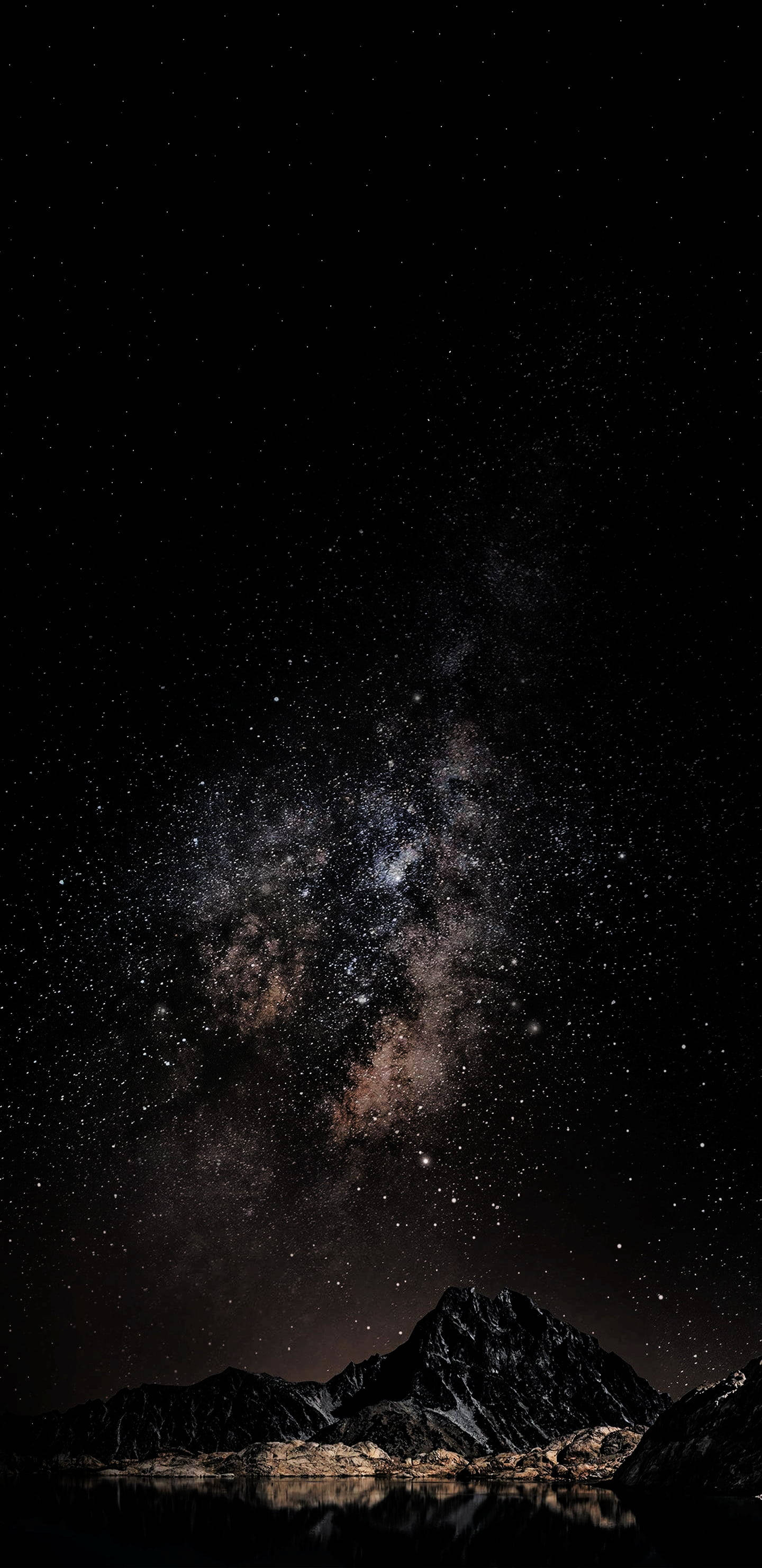 星空下的孤山 壁纸