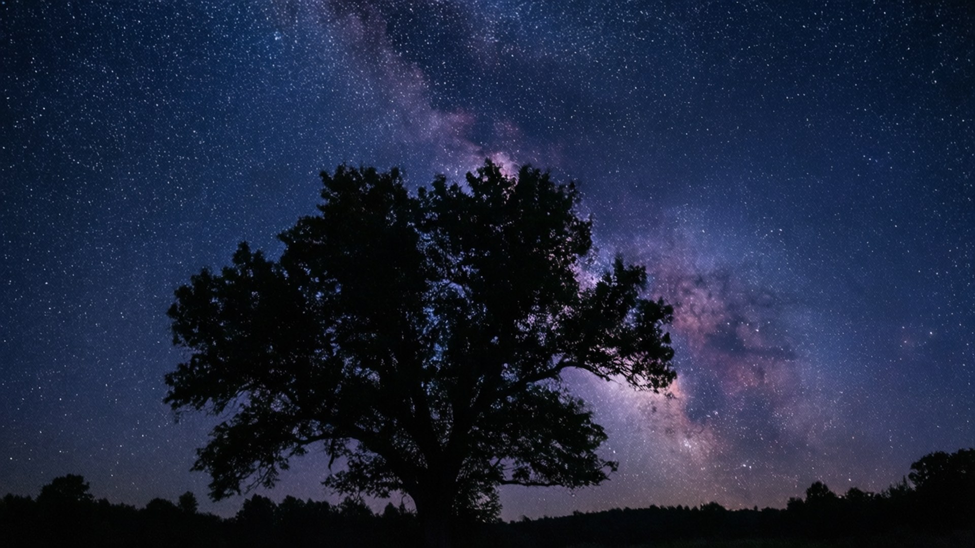 星空剪影 壁纸