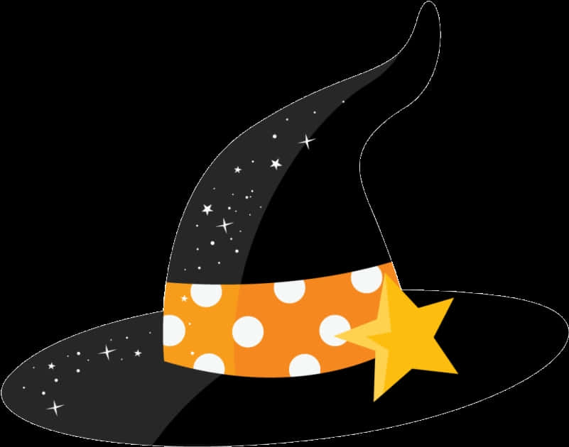 星空女巫帽插画 壁纸