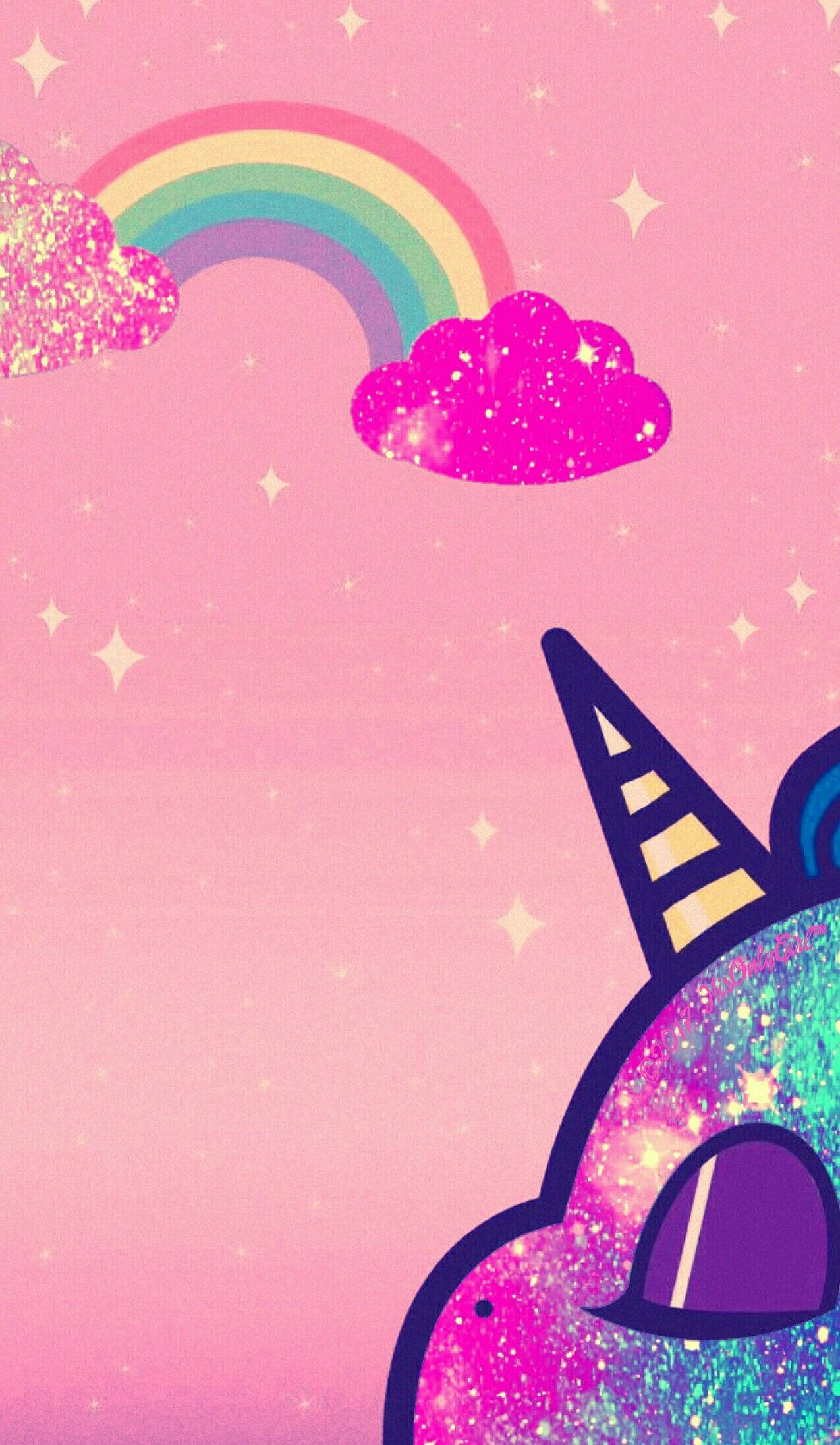 星系独角兽与缤纷彩虹 壁纸