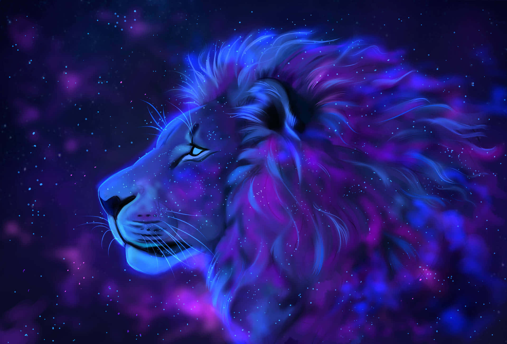 星系狮子背景 壁纸