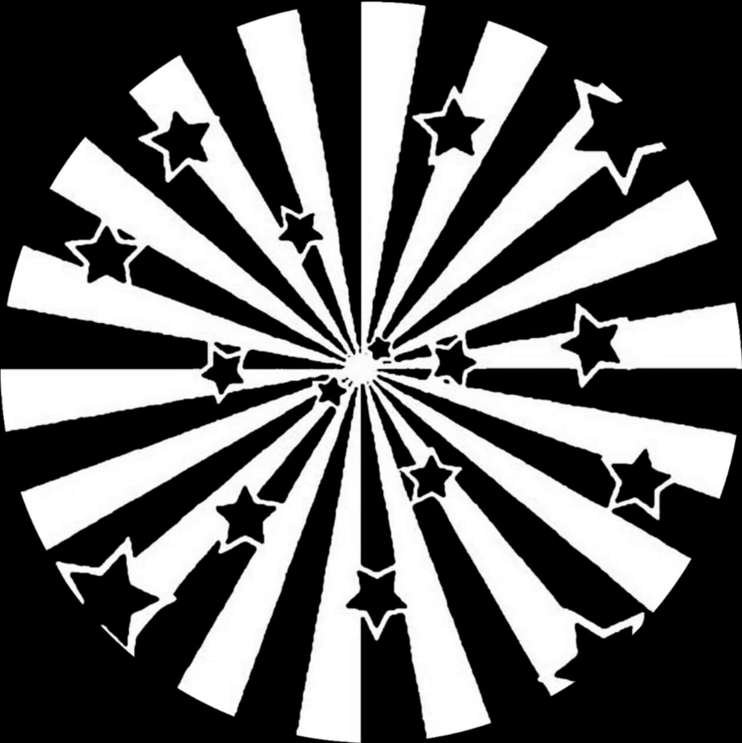 星芒黑白图案 壁纸