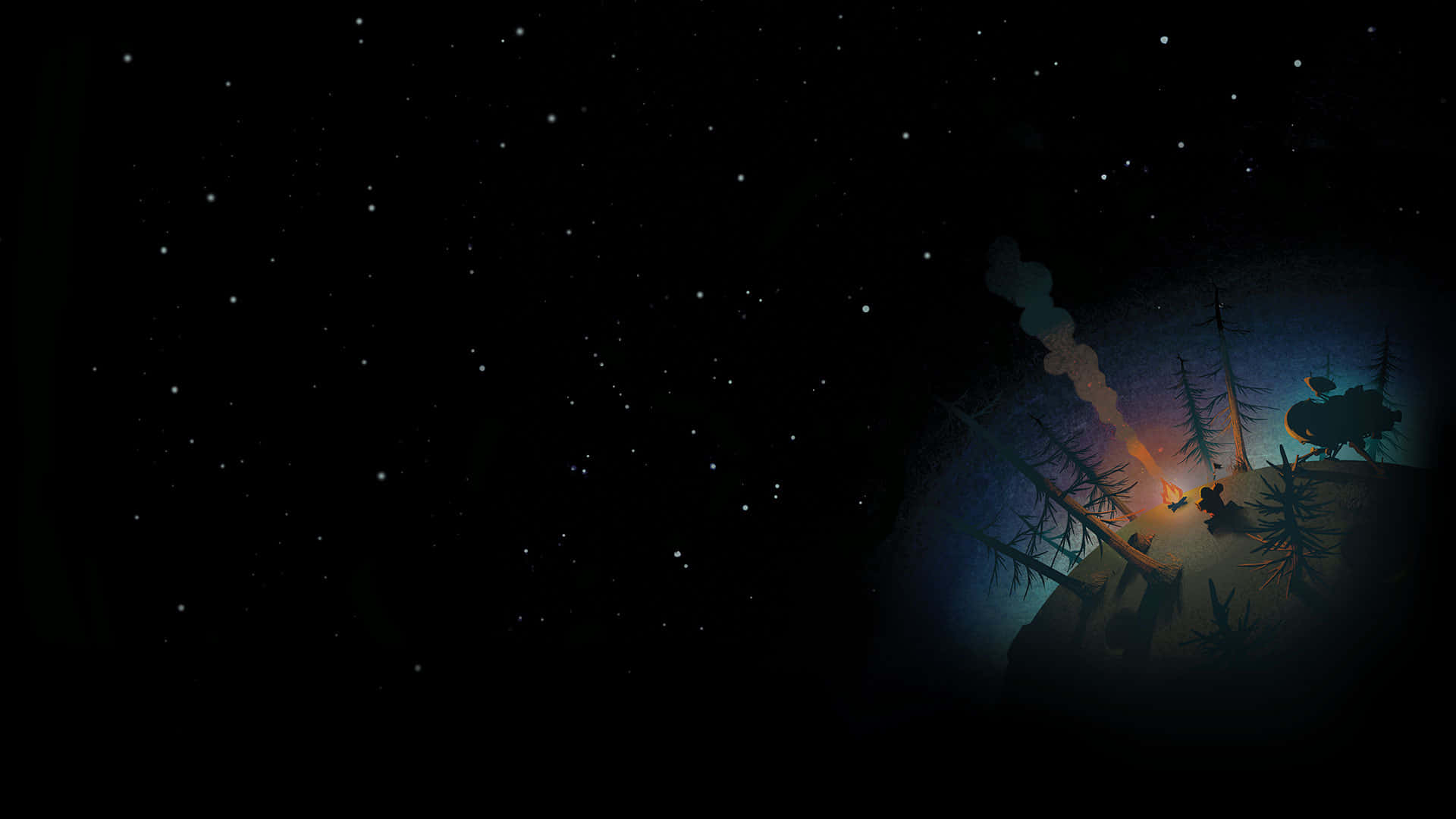星际拓荒营地星空夜 壁纸