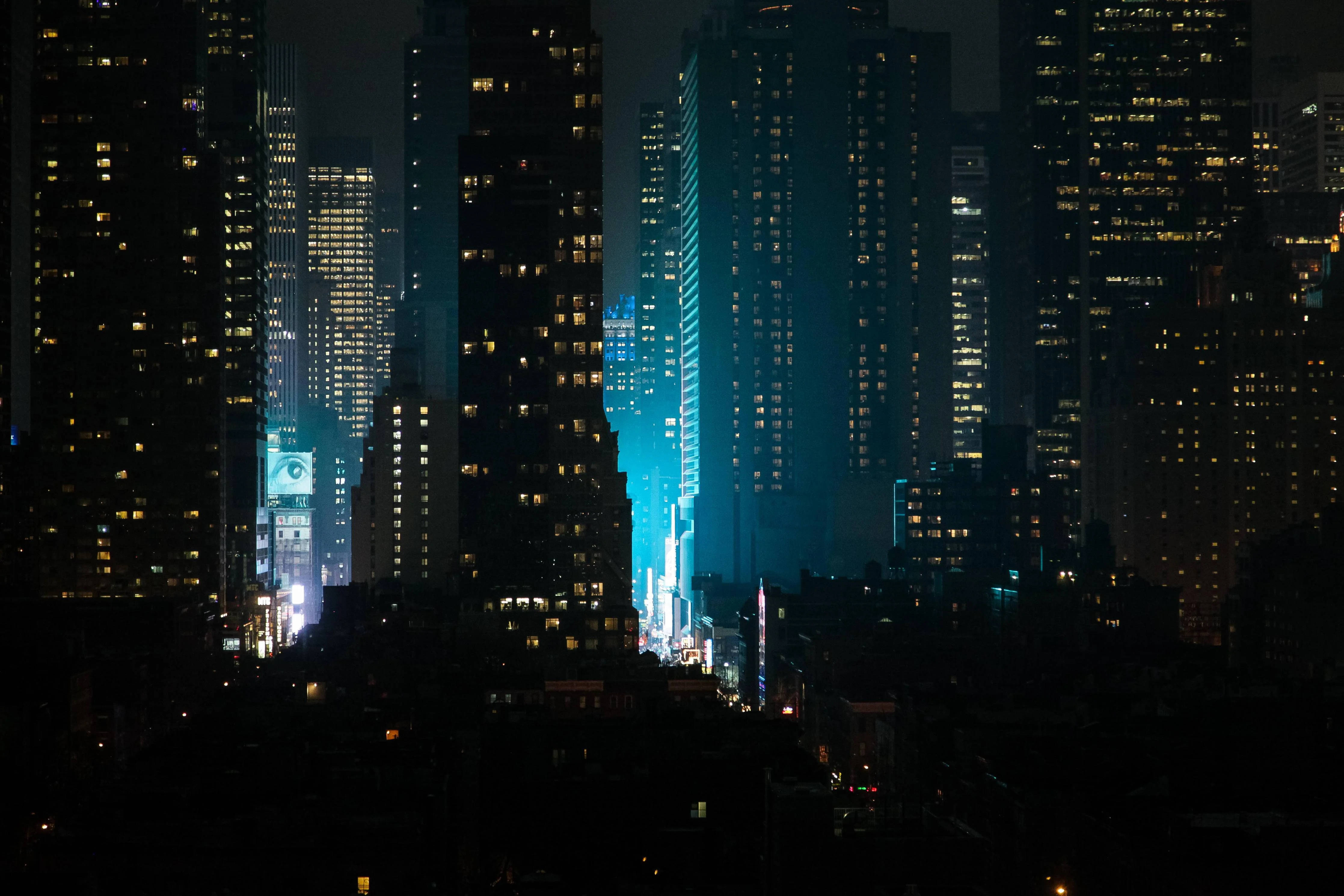 暗夜城市之光 壁纸