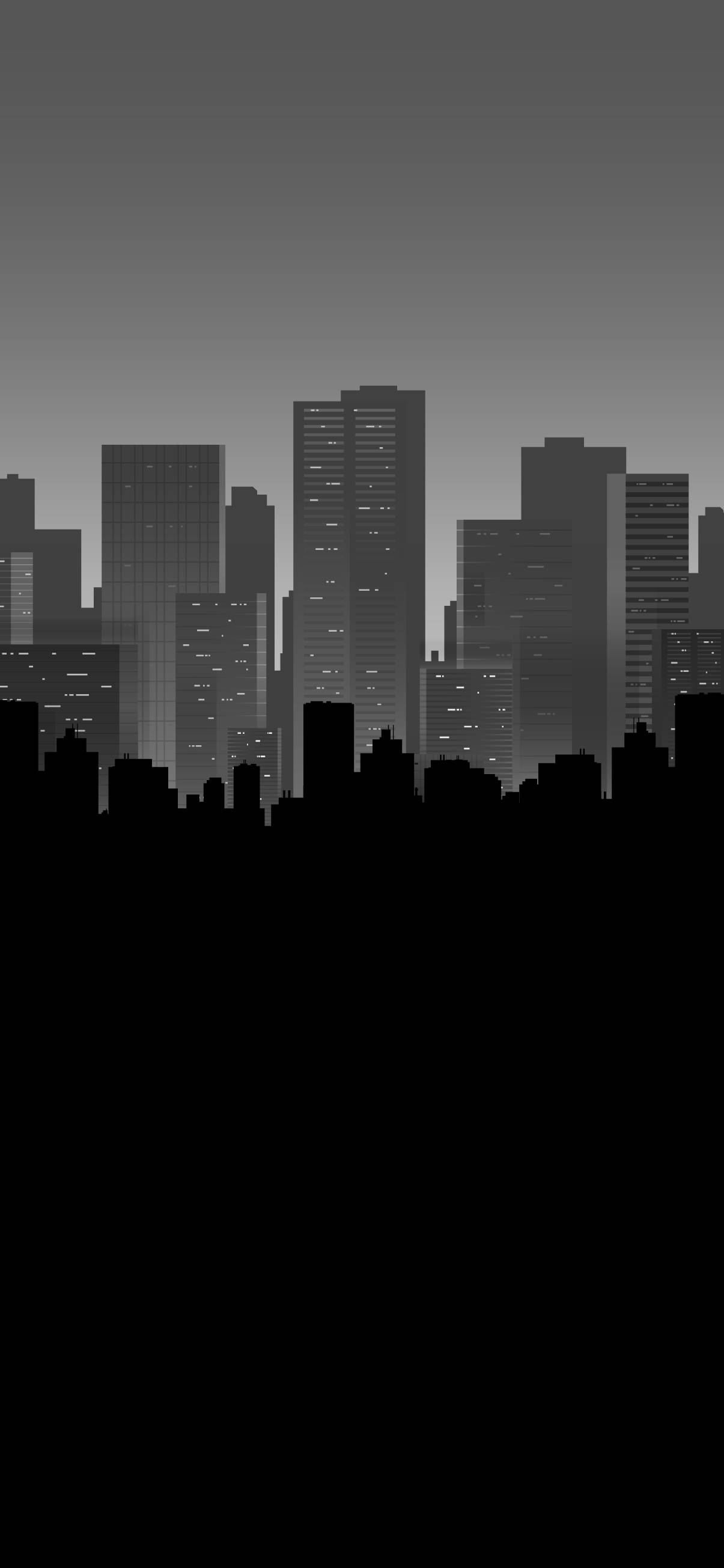 暗夜城市剪影 壁纸