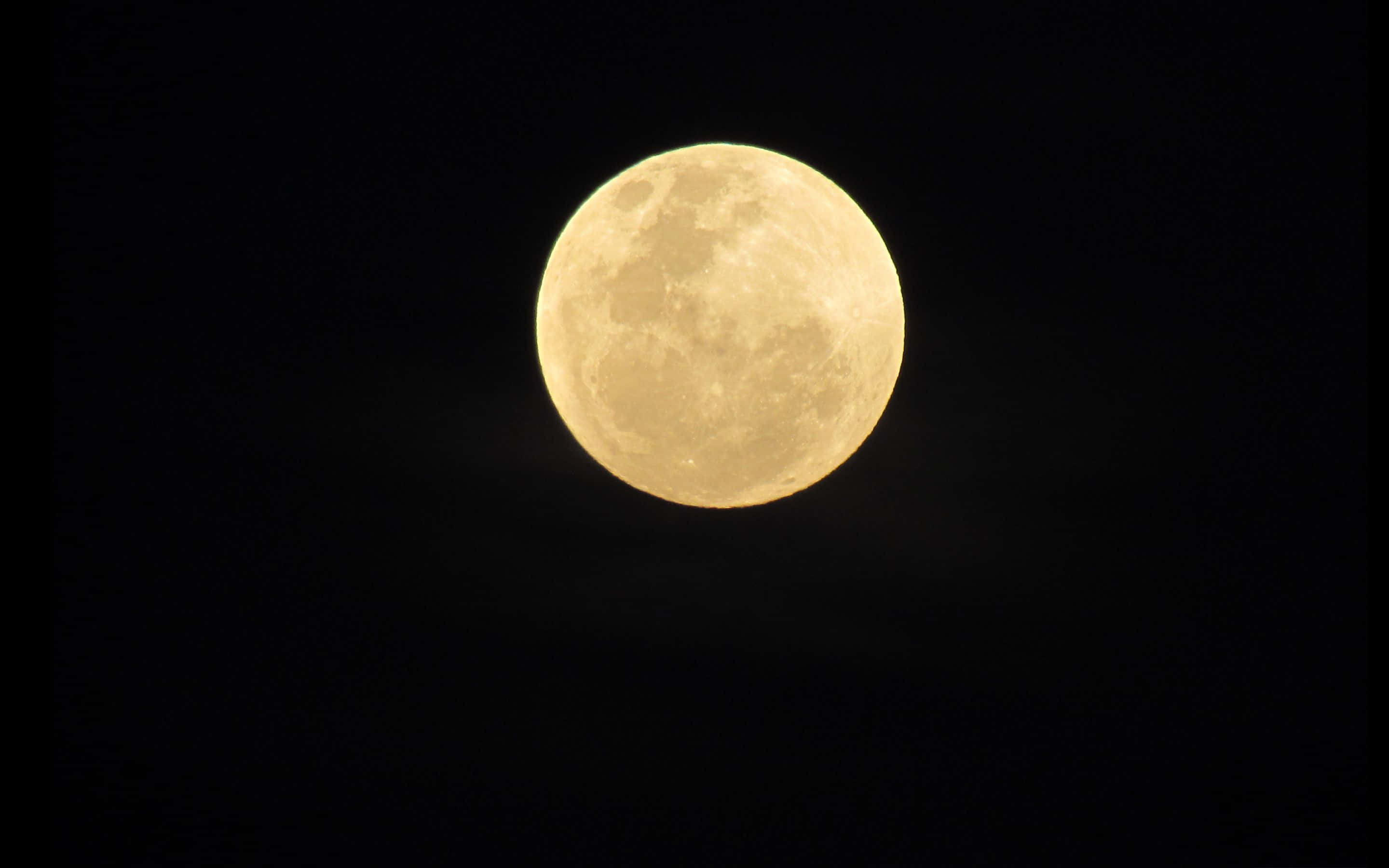 暗夜天空中的满月 壁纸