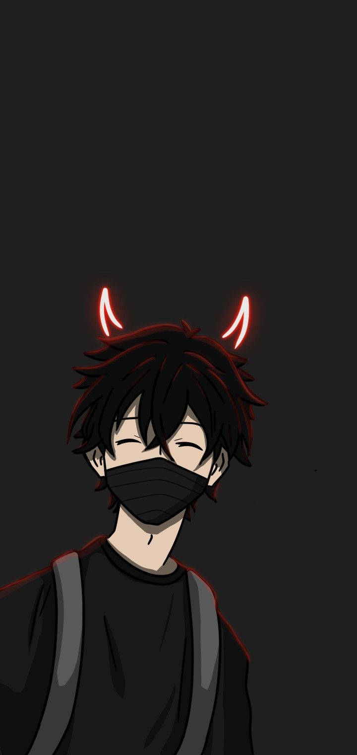 暗黑恶魔角动漫少年
