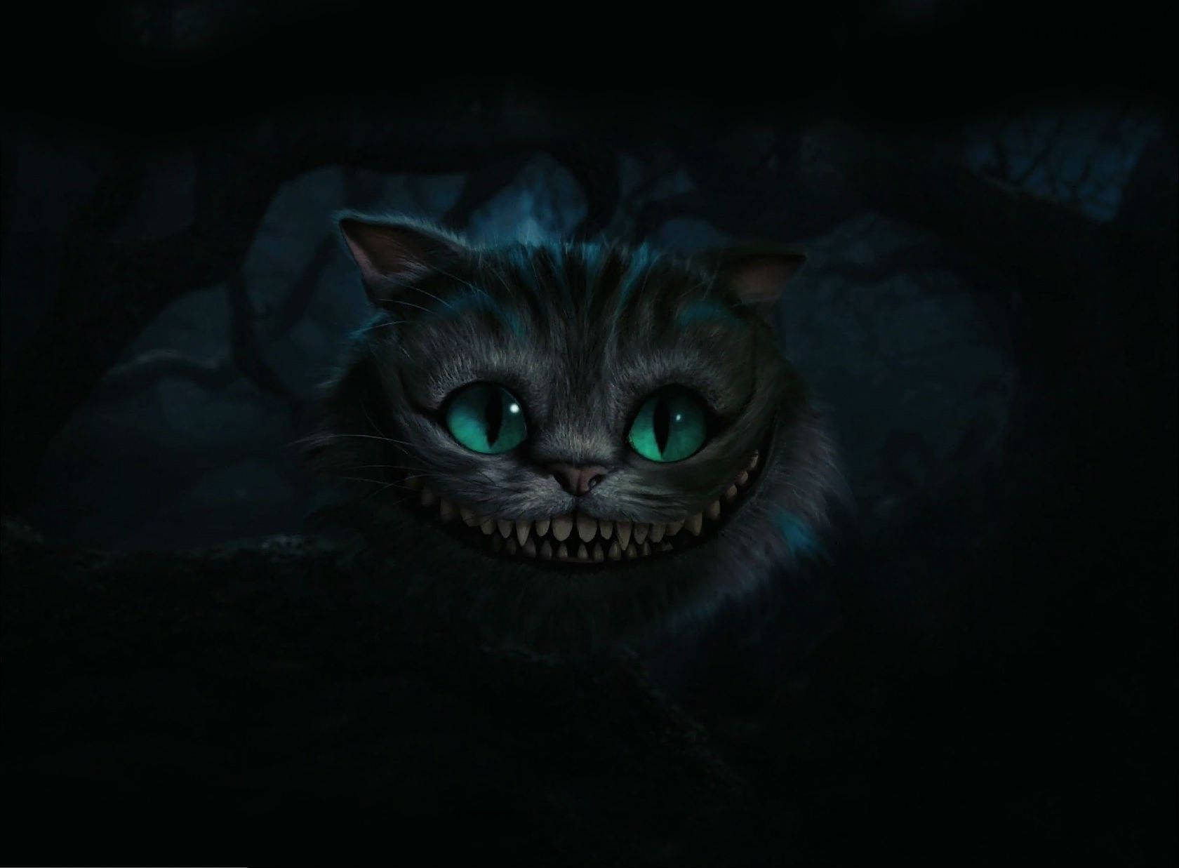 暗黑神秘柴郡猫爱丽丝梦游仙境 壁纸