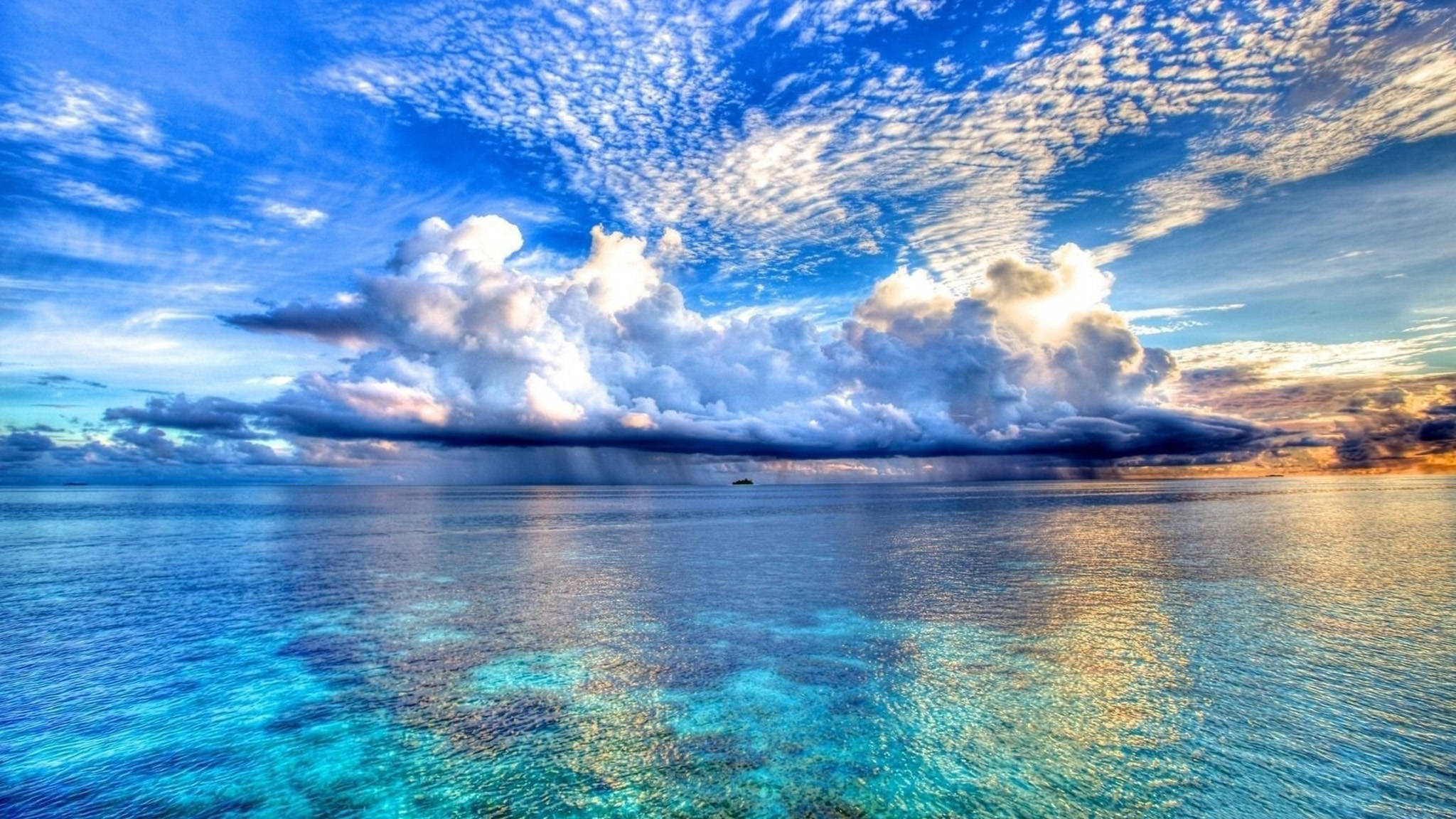 暴风雨中的海景 壁纸