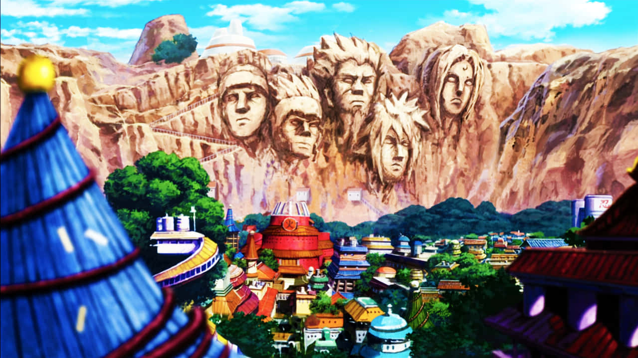 木叶隐村五代火影岩像 壁纸