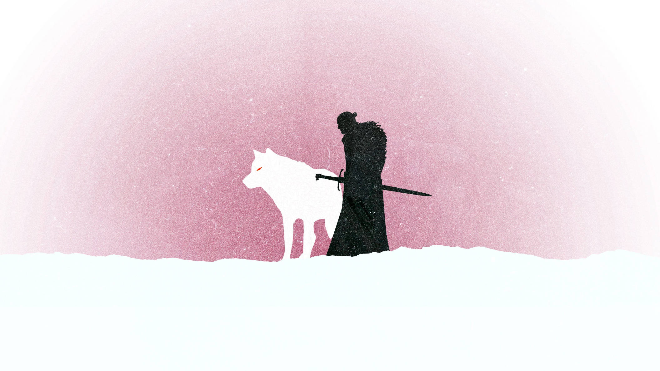 权力的游戏琼恩·雪诺剪影 壁纸